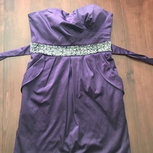 Purple party dress with sequence, size 9